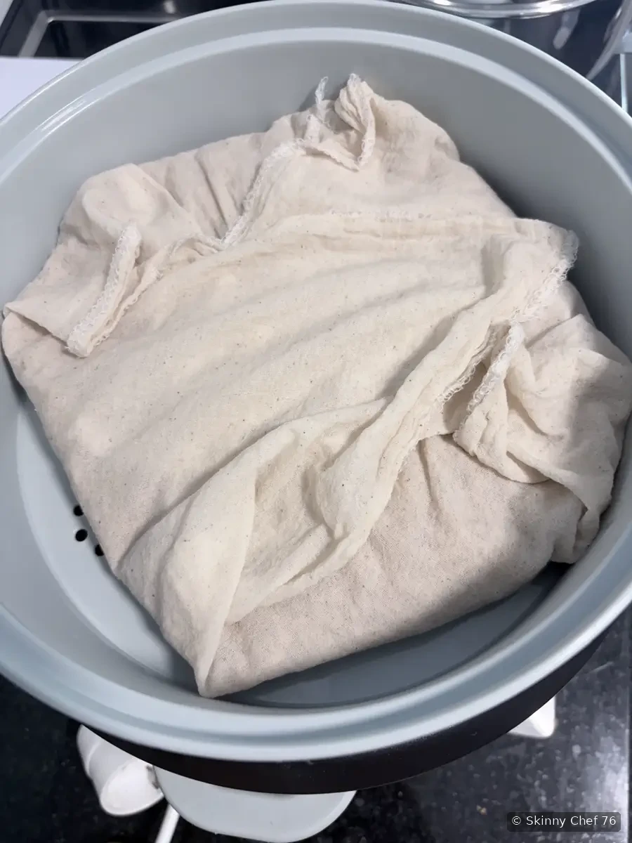 Der abgedeckte Einsatz während der Vorbereitung.